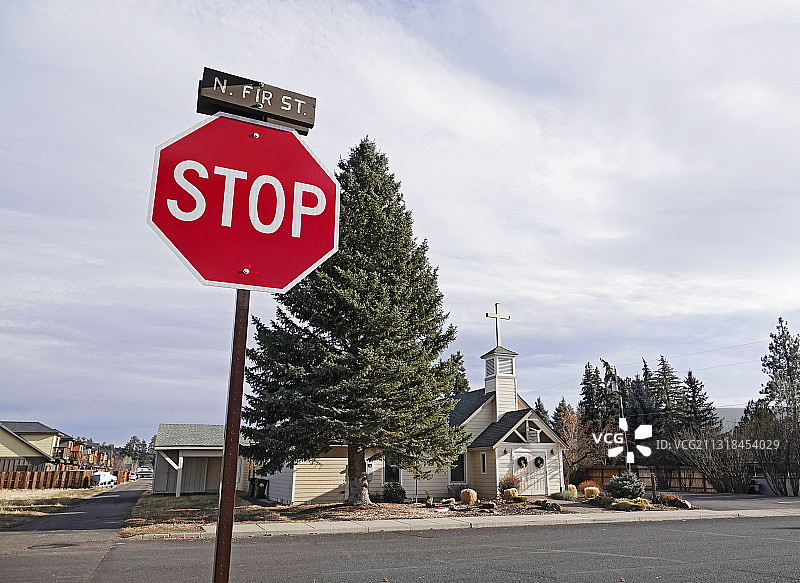 俄勒冈州乡村教堂图片素材