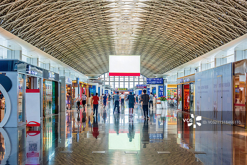 中国四川成都双流国际机场内景图片素材