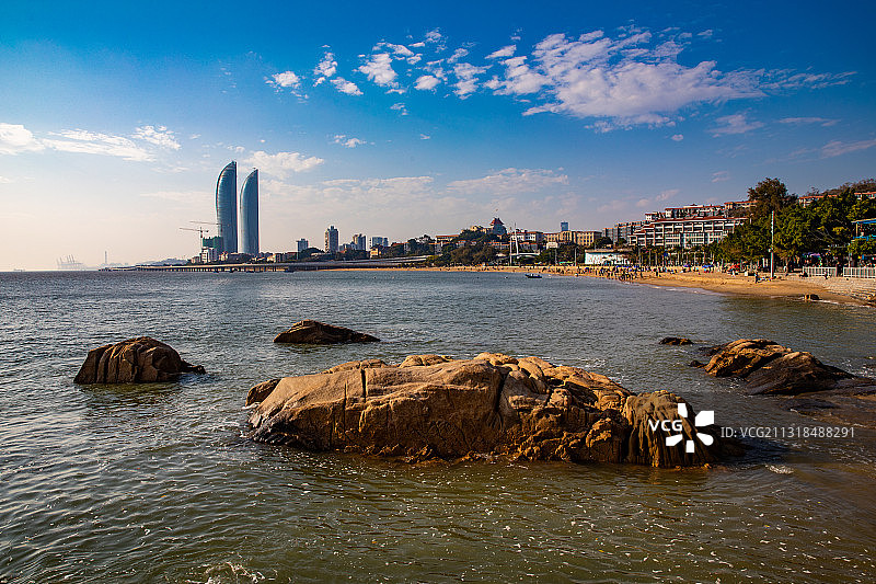 厦门大学白城海滩图片素材