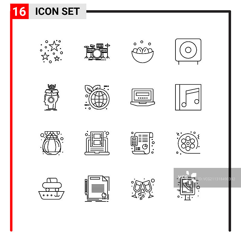 产品设备创意轮廓包16个图片素材