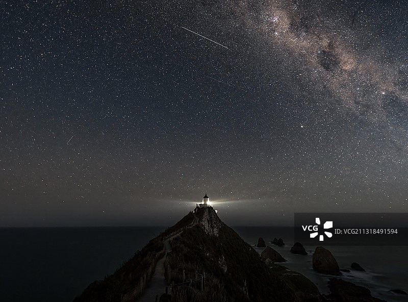 新西兰努基特角星空图片素材