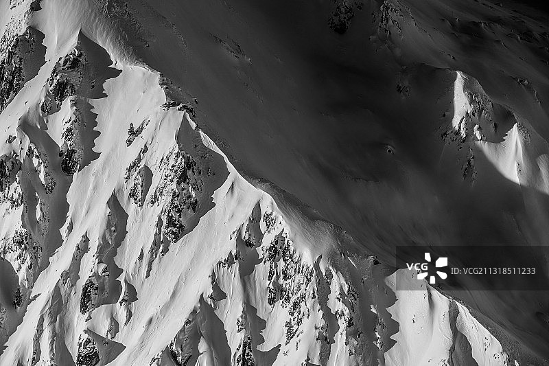 白雪覆盖的土地的高角度视图图片素材