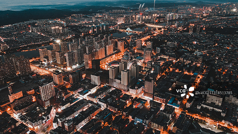 抚顺夜景图片素材