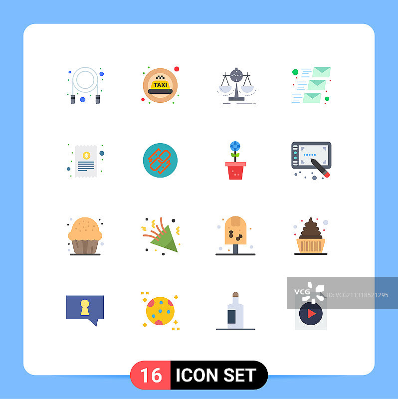 用户界面包16个基本平色的图片素材