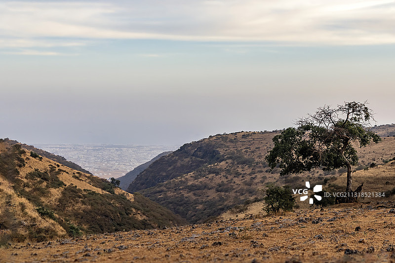 阿曼塞拉莱的壮丽山景图片素材