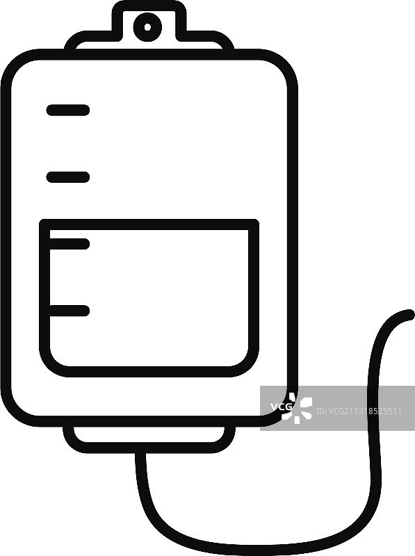 输液袋图标线条样式图片素材