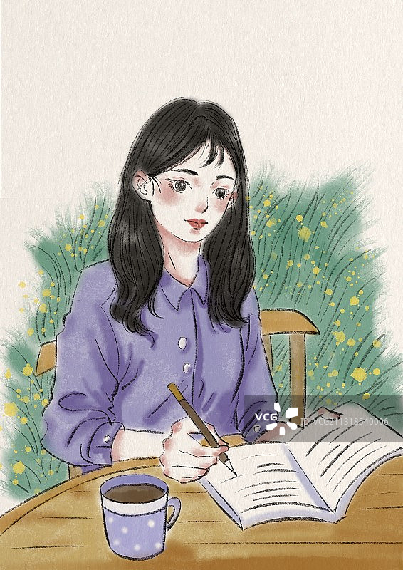 学习的女孩图片素材