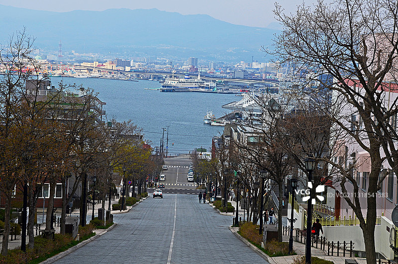 八幡坂风光----日本函馆图片素材