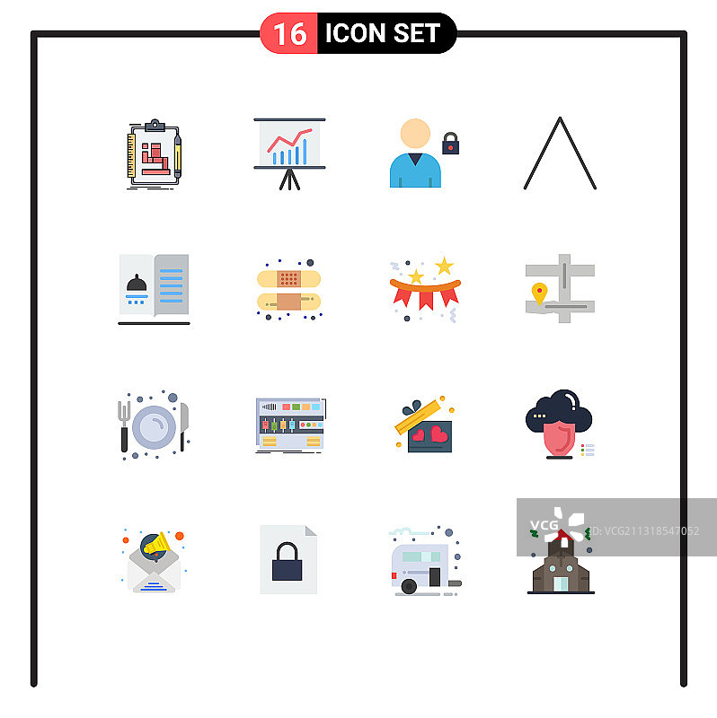用户界面包16个基本平色的图片素材
