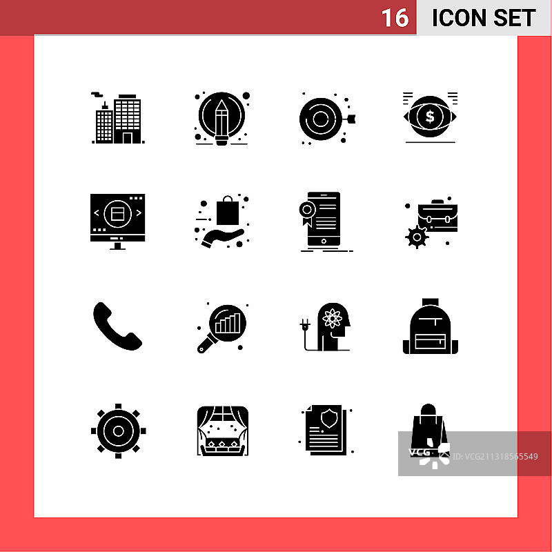 主题立体符号和可编辑符号的16种图片素材