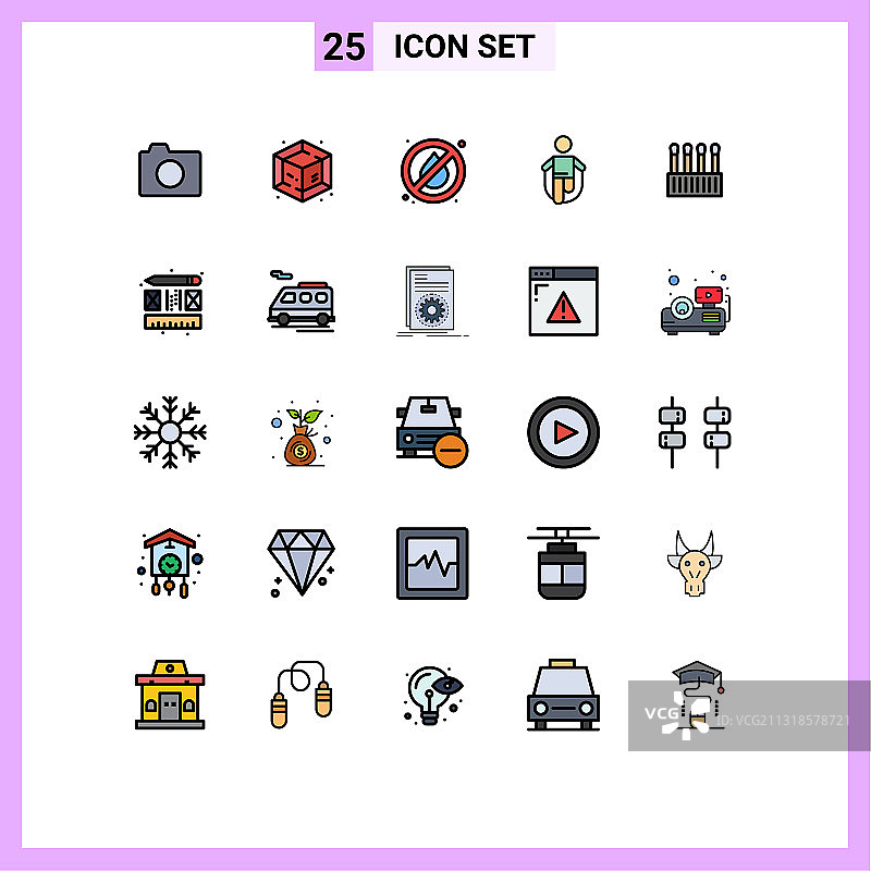 设置25商业填充线平面颜色包图片素材