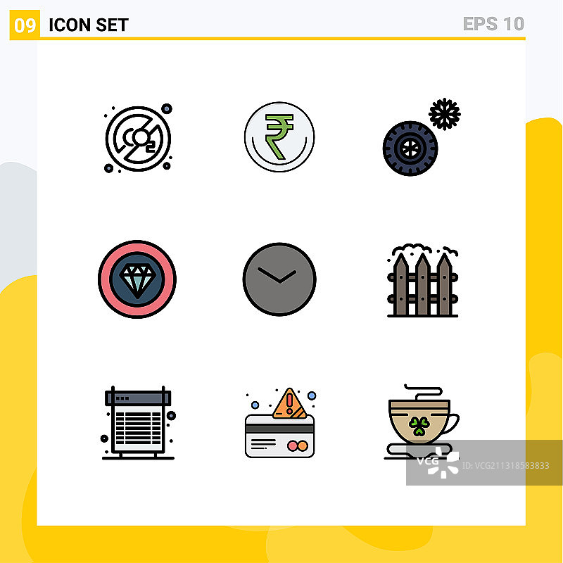 9 .用户界面填充线平色包的图片素材