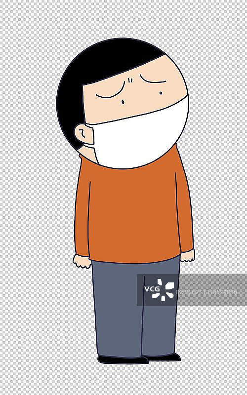 元素：戴口罩的男性图片素材