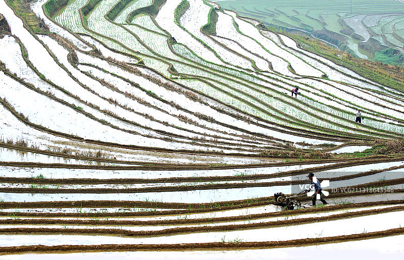 崇义上堡客家梯田图片素材