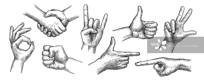 手势合集图片素材