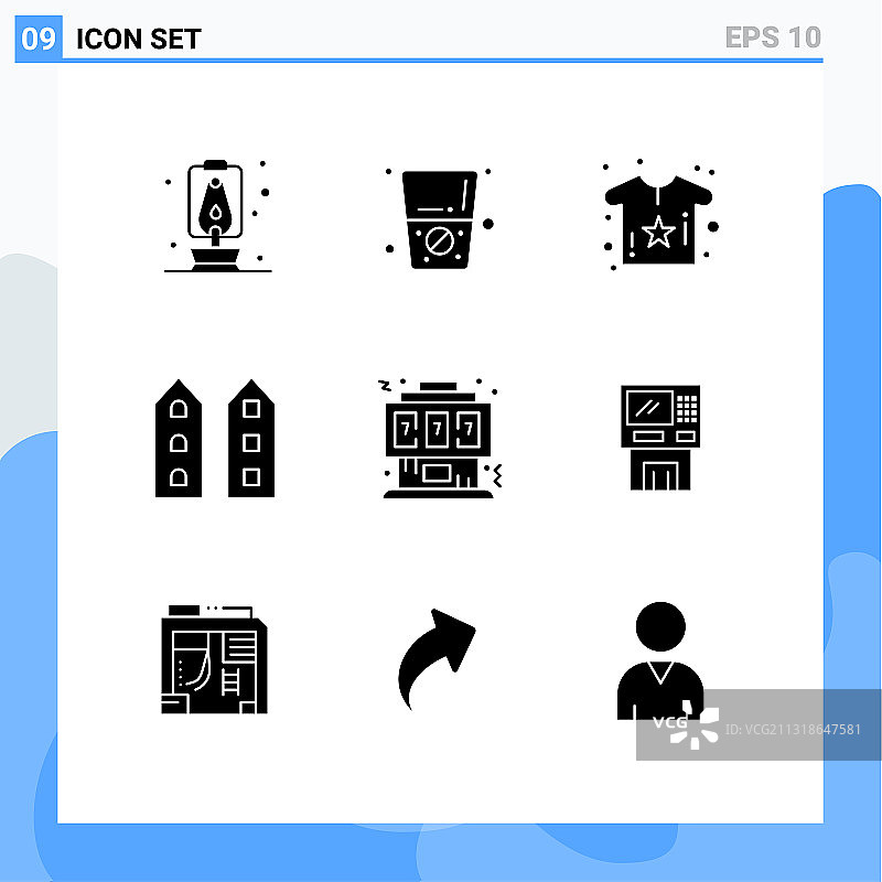 9 ． 坚实的字形概念的网站，移动和图片素材