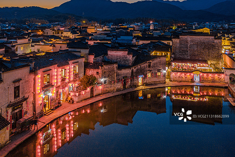 安徽省黄山市黟县宏村风景区图片素材