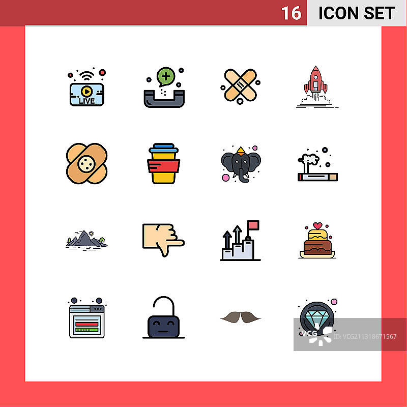 平色填充线包16通用图片素材