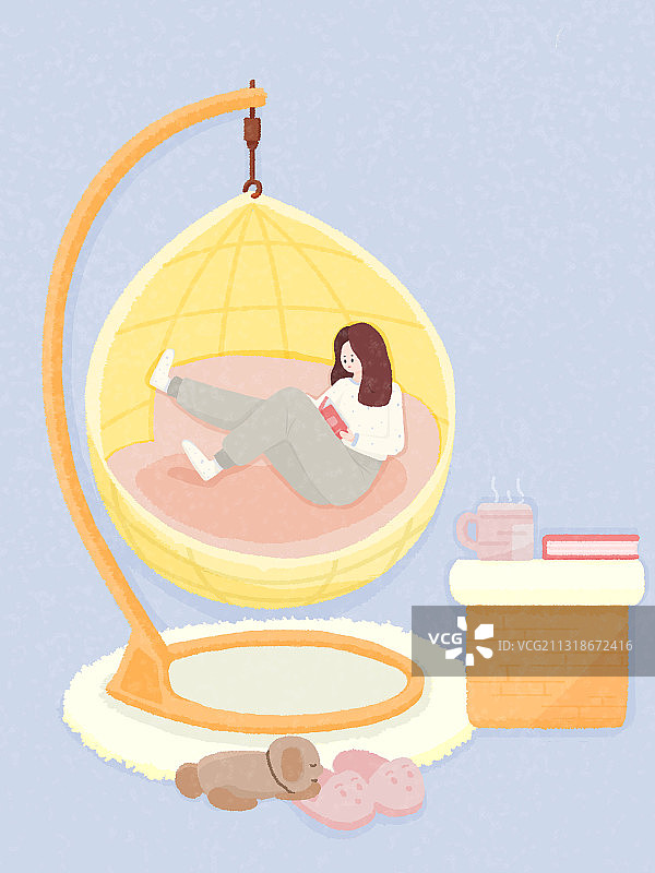 一个人的小确幸之看书图片素材