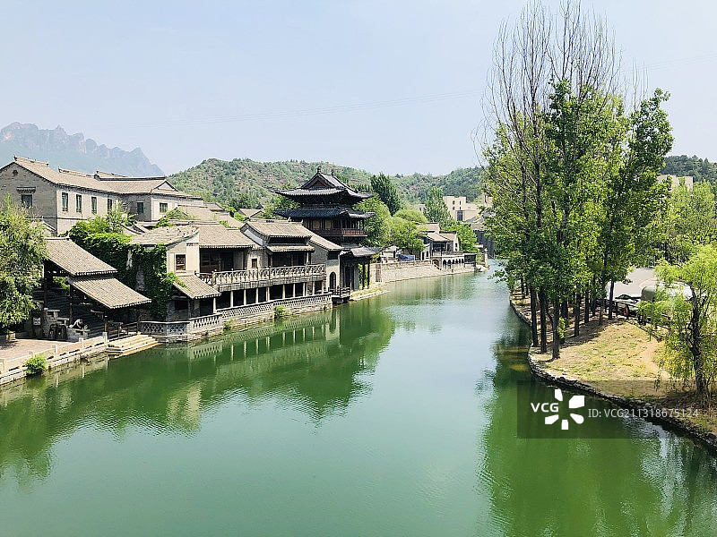 北京古北水镇绿色小镇图片素材