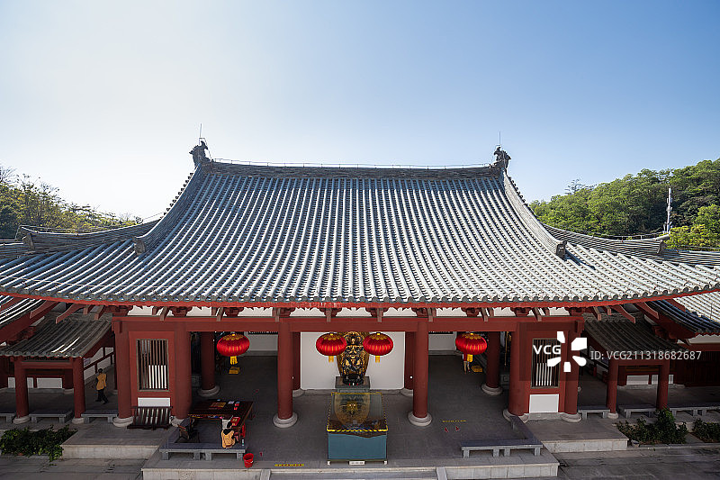 中国东莞长安镇莲花山风景区莲花寺图片素材