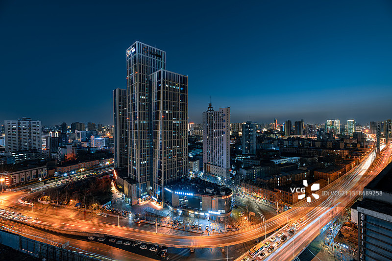 二七夜景图片素材