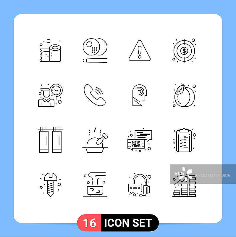 16 .用户界面轮廓包现代标识图片素材
