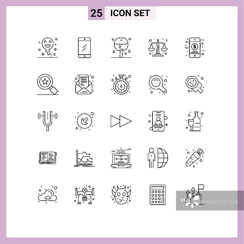 25个现代UI促销图标符号标志图片素材
