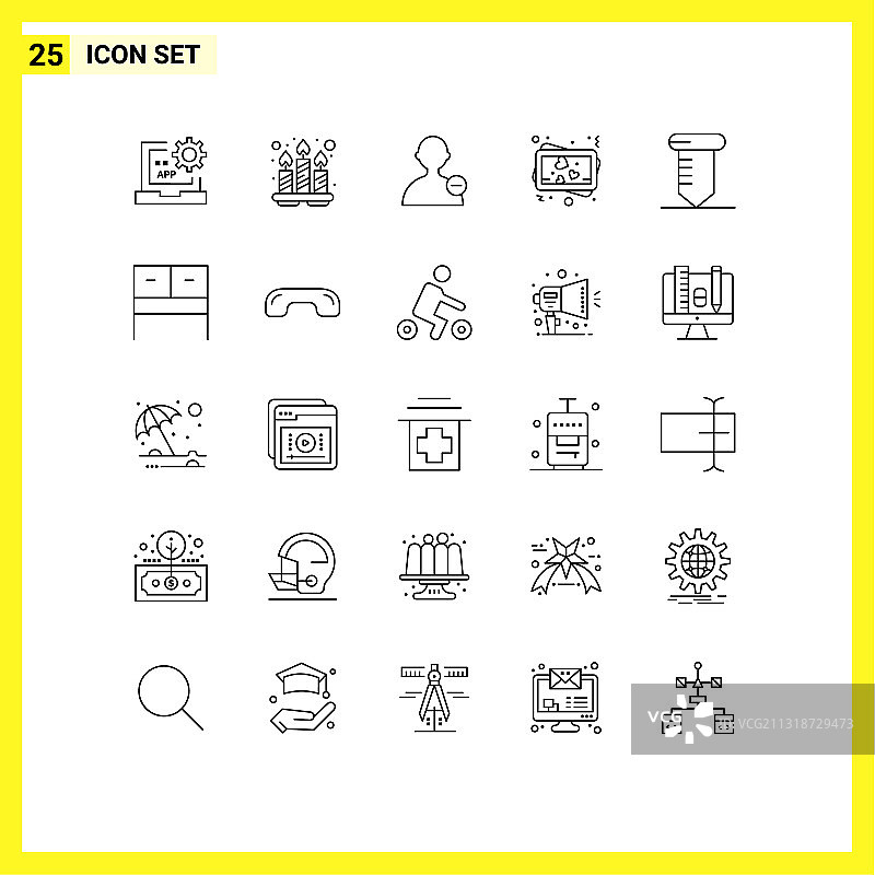 维修工具托盘的25条网格线图片素材