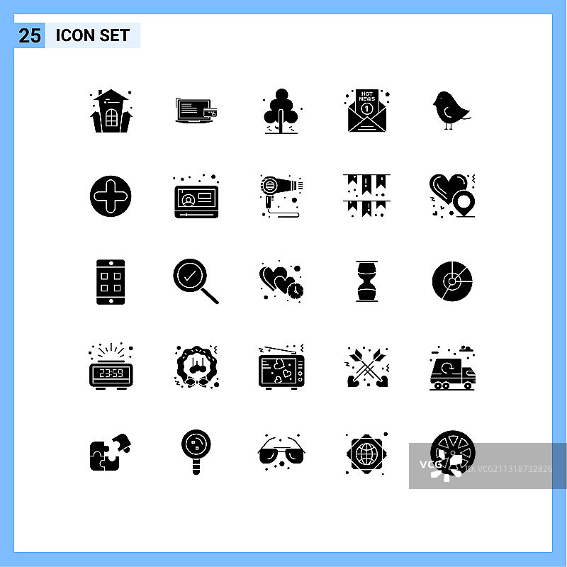 包25现代固体符号符号和符号图片素材