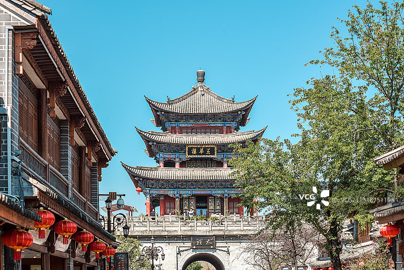 大理古城五华楼图片素材