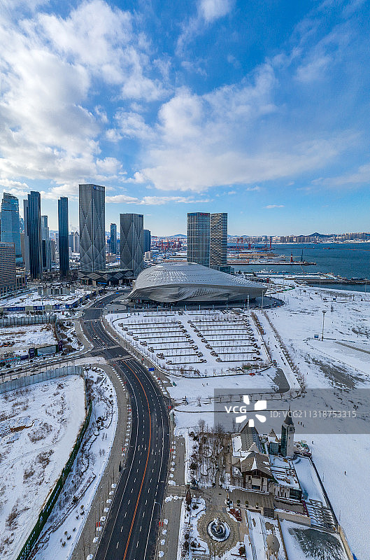 雪后的城市图片素材