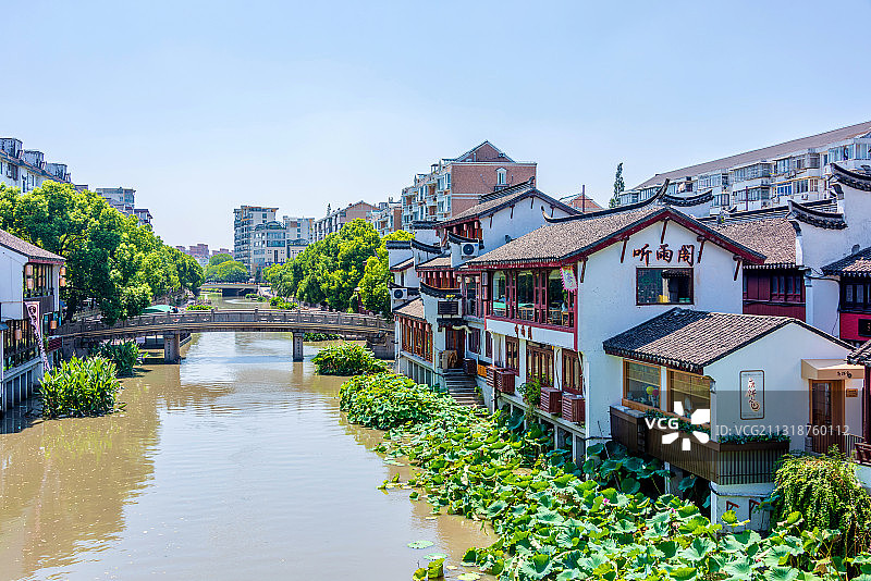 中国上海七宝古镇古建筑群图片素材