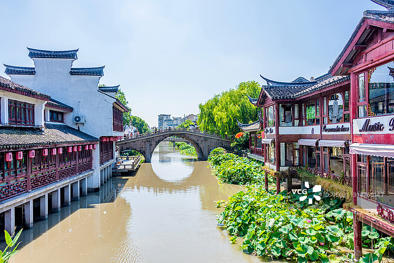 中国上海七宝古镇古建筑群图片素材