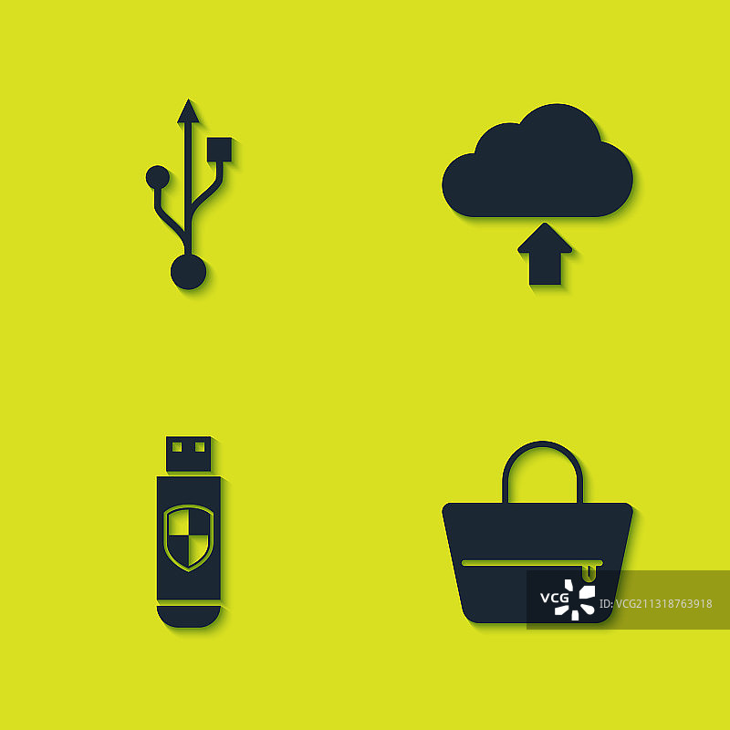 手提包造型U盘云存储套装图片素材