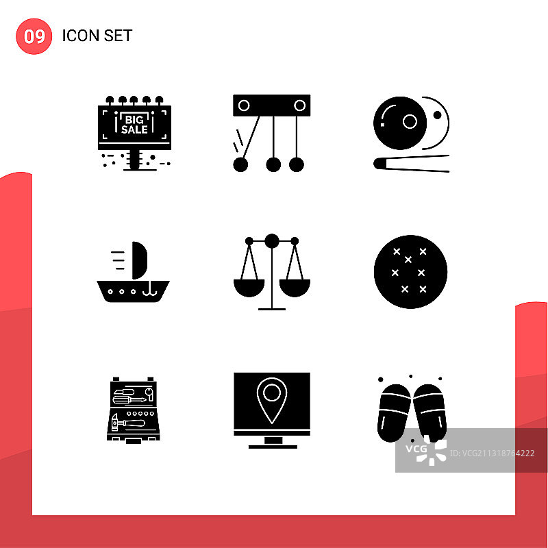 9 ． 坚实的字形概念的网站，移动和图片素材