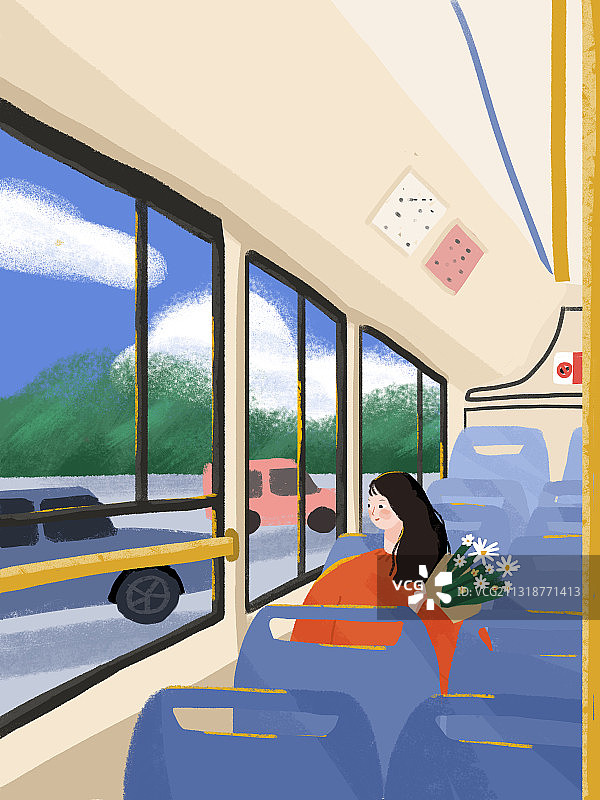 公车内图片素材
