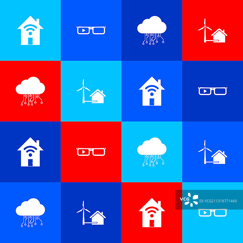智能家居：无线网络与智能眼镜的物联网图片素材