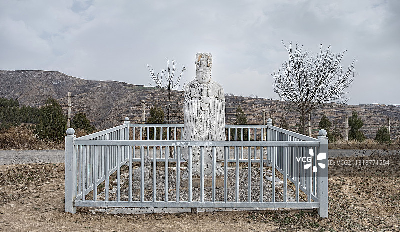 唐肃宗建陵朱雀门石人（全国重点文物保护单位）图片素材