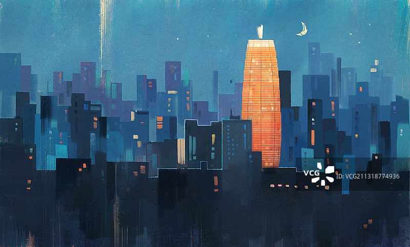 郑州，千禧广场，CBD，插画，旅游，建筑，著图片素材