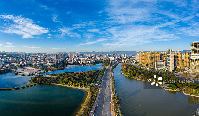 云南省玉溪市城市风光图片素材