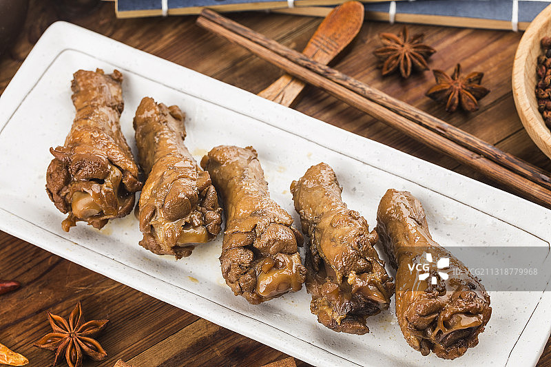 卤味鸡翅根图片素材