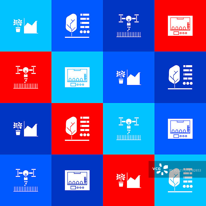 智慧农场花卉植物状态数据统计图片素材