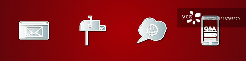 邮件和电子邮件开启气泡对话框图片素材