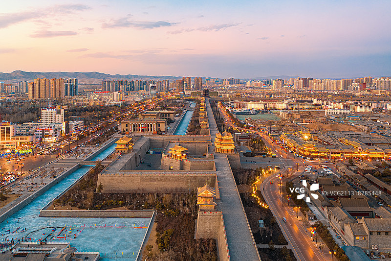 大同古城风光图片素材