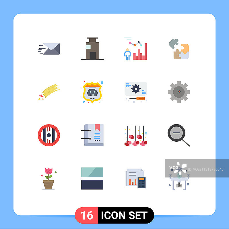 设置16个商业平面颜色包图片素材