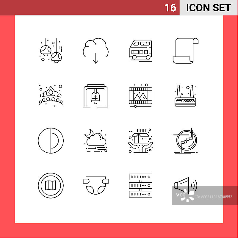 16大纲概念的网站，移动和应用程序图片素材