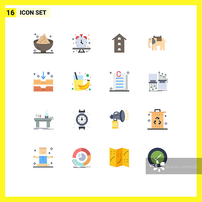 16种适用于网络和移动的通用平面颜色图片素材