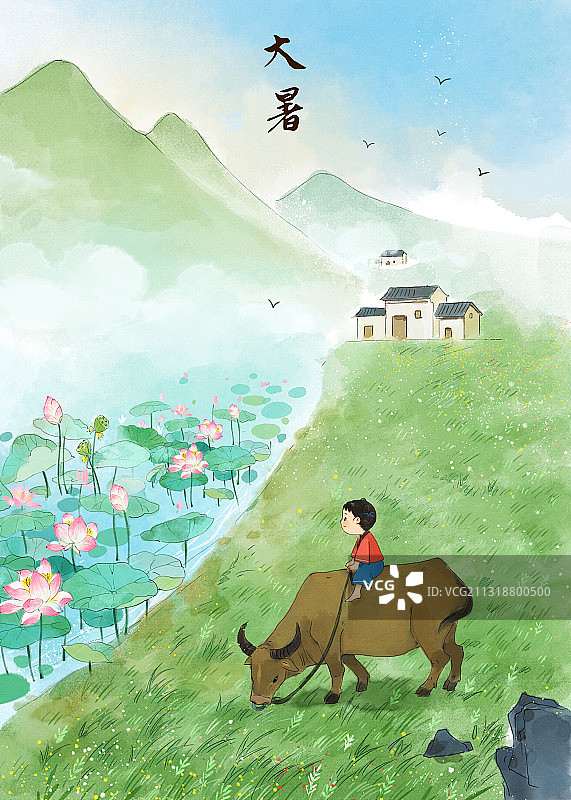 二十四节气大暑图片素材