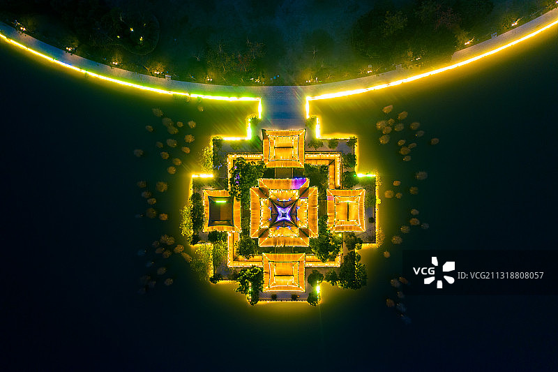 佛山市顺德区顺峰山公园夜景图片素材